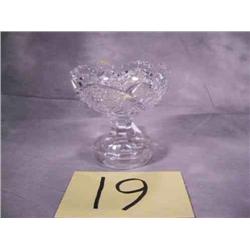 Leaded crystal footed compote