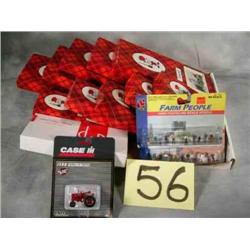 Box-11 HO building kits, Ertl HO scale Farmall M tractor, HO people figures