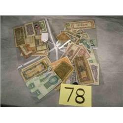 4 sleeves of foreign currency