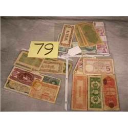 3 sleeves of foreign currency