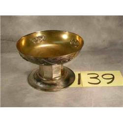 Silver plate pedestal fruit bowl