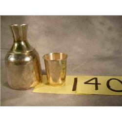 Silver plate water jug & tumbler