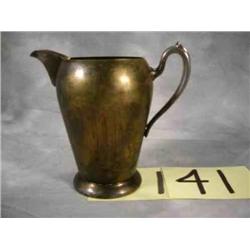 Academy silver on copper 8" water pitcher