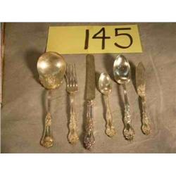 49 pc. Silver plate flatware set
