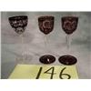 Image 1 : 3 ruby goblets