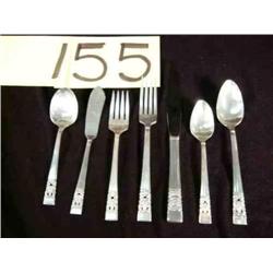 75 pc silver plate flatware set