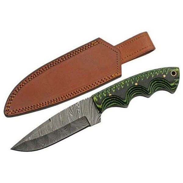 SZCO RITE EDGE 5  TREE RIDGE MICARTA DAMASCUS CP W/SHEATH