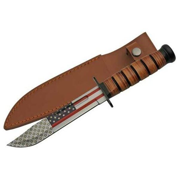 SZCO RITE EDGE 7  FLAG COMBAT FIGHTER 12  OAL W/SHEATH