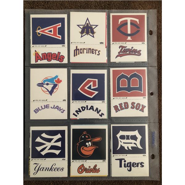 1979 FLEER MLB GRAND SLAM team logo set (52 cards)