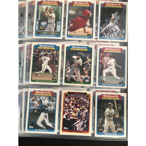 1988 TOPPS WOOLWORTH Baseball collection - over 50 cards
