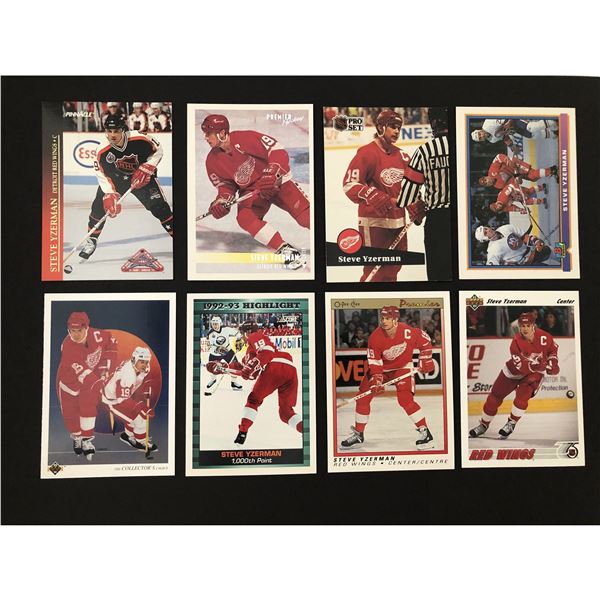 Steve Yzerman collection (8 cards)