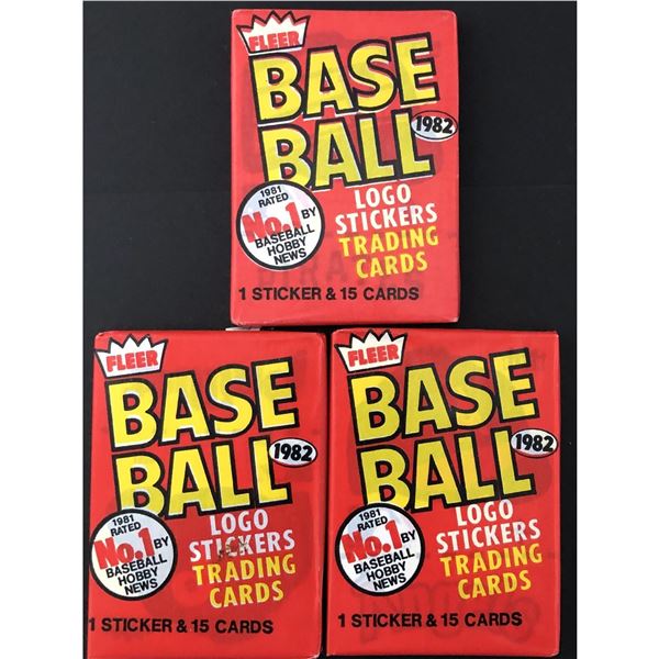 1982 FLEER Baseball wax packs (3 packs)