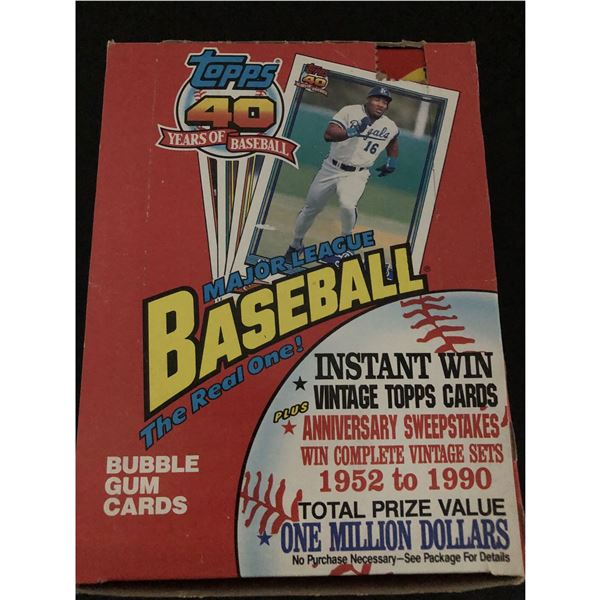 1991 TOPPS Baseball wax box (36 packs)