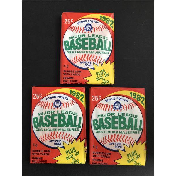 1982 O-PEE-CHEE Baseball wax packs (3 packs)