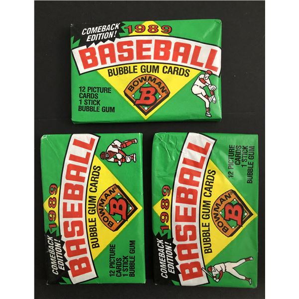 1989 BOWMAN Baseball wax packs (3 packs)
