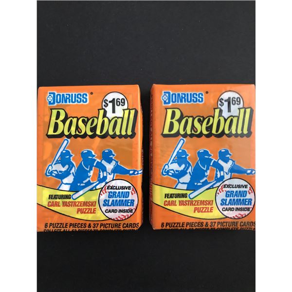 1990 DONRUSS Baseball monster cello packs (2 packs x 37 cards each)