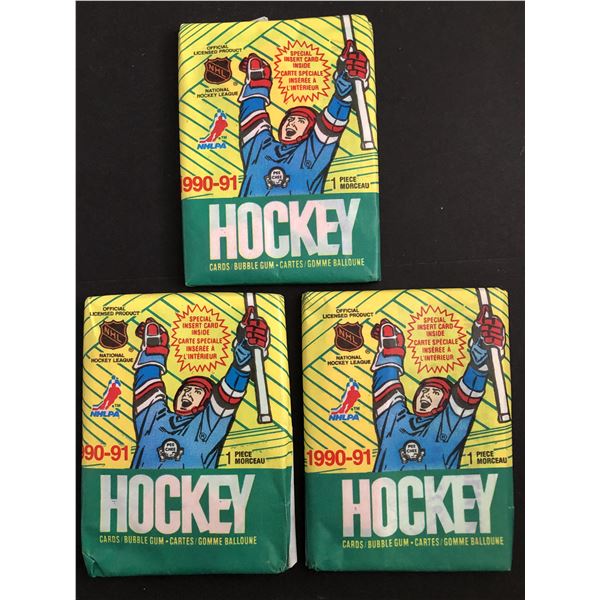 1990-91 O-PEE-CHEE Hockey wax packs (3 packs)