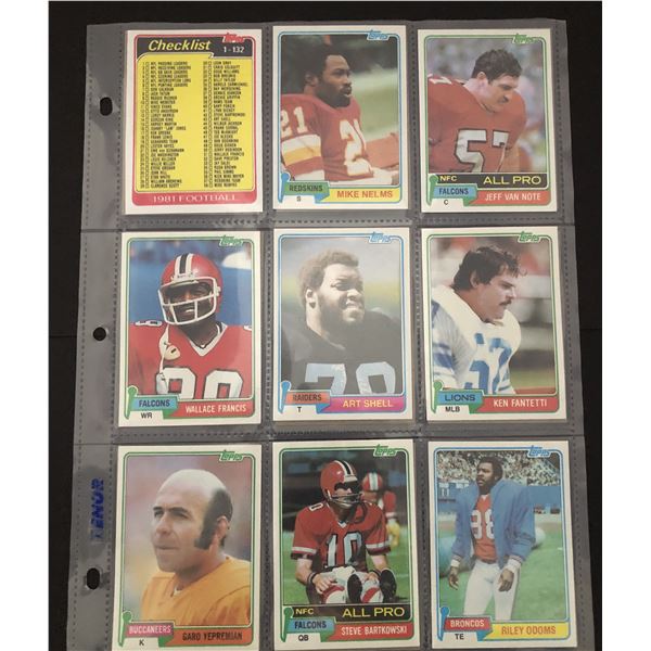 1981 TOPPS NFL collection (36 cards)