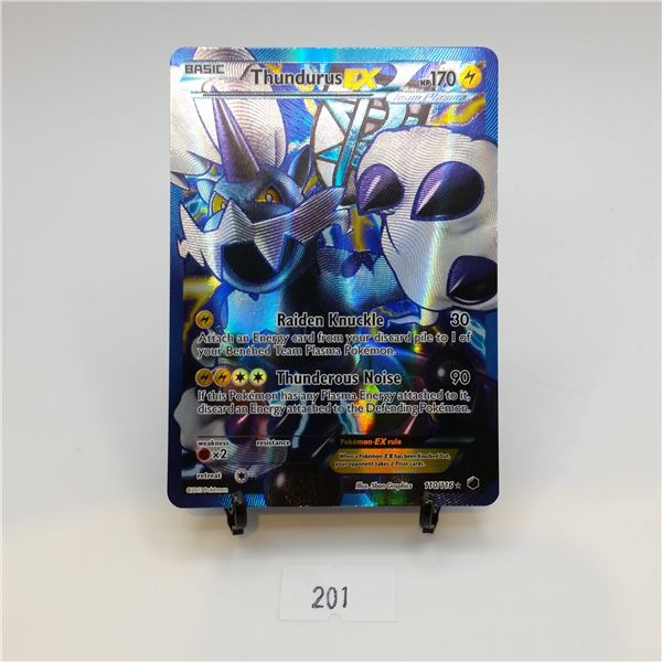 Thundurus EX Team Plasma Full Art 110/116 BW Plasma Freeze