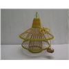 Image 2 : Baja Woven Hanging Lamp Yellow 23" dia, 26"H