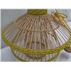 Image 5 : Baja Woven Hanging Lamp Yellow 23" dia, 26"H