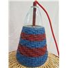 Image 3 : Baja Woven Hanging Lamp Red 23" dia, 26"H