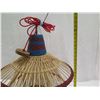 Image 8 : Baja Woven Hanging Lamp Red 23" dia, 26"H