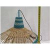 Image 8 : Baja Woven Hanging Lamp Blue 23" dia, 26"H