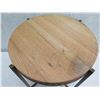 Image 2 : Kelby Road Round Micah Wooden Drink Table w/ Metal Frame (heavy) 22"dia, 24"H