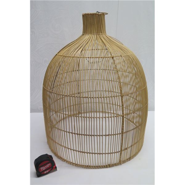 Woven Hanging Lamp Shade 25" dia, 28"H