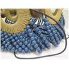 Image 6 : MAYFAIR Florence Blue Bead Jute Chandelier  20" dia, 13"H