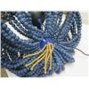Image 7 : MAYFAIR Florence Blue Bead Jute Chandelier  20" dia, 13"H