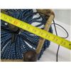 Image 9 : MAYFAIR Florence Blue Bead Jute Chandelier  20" dia, 13"H