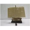 Image 2 : Pair Wooden Seabury Table Lamps w/ Rectangular Shades 16"L (base) , 22"H (bulbs not included)