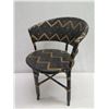 Image 2 : Qty 4 SELAMAT Pinnacle Woven Rattan Black Occasional Chairs 20" dia, 31"H