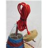 Image 4 : Baja Woven Hanging Lamp Red 23" dia, 26"H