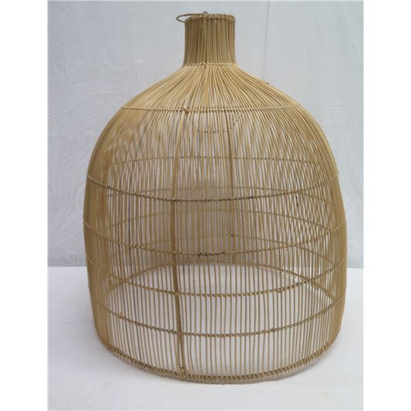 Woven Hanging Lamp Shade 23" dia, 28"H