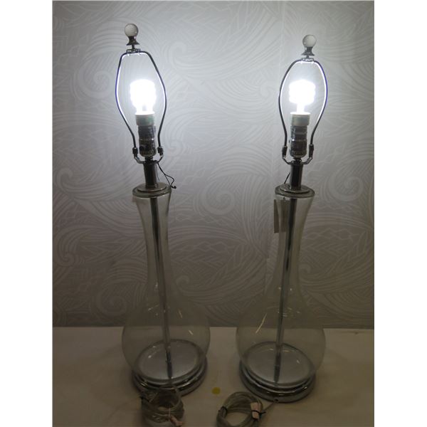 Pair  "The 007" Table Lamps  30"H (bulbs not included)