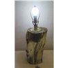 Image 1 : Wooden Log Table Lamp 28"H (bulb not included)