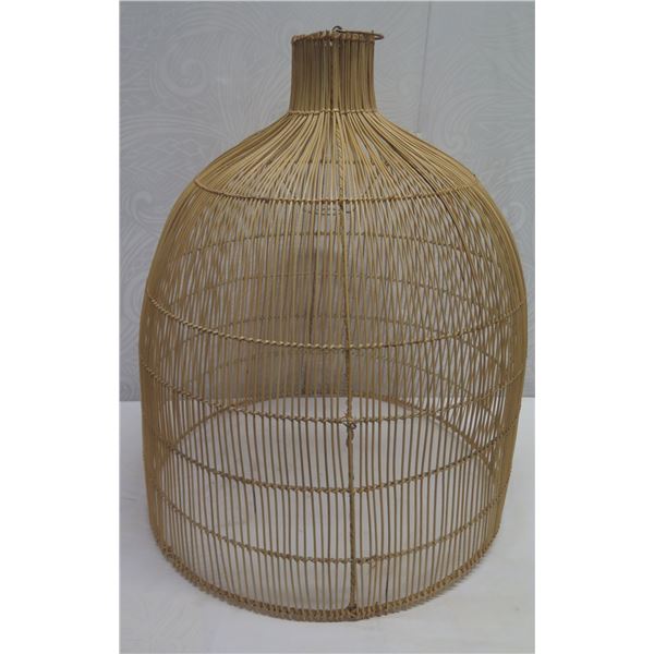 Woven Hanging Lamp Shade 25" dia, 28"H