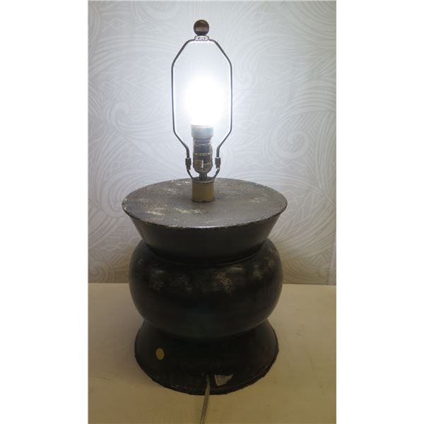 Round Metal Table Lamp 24"H  (bulb not included)