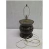 Image 2 : Round Metal Table Lamp 24"H  (bulb not included)