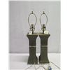 Image 2 : Pair Cayman Gray Table Lamps  30"H (bulbs not included)