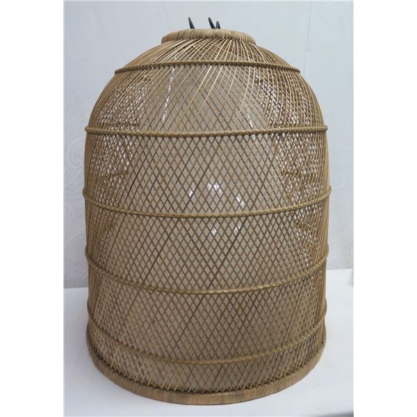 Woven Hanging Lamp 30" dia, 36"H