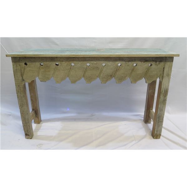 Carved Wooden Sideboard Table 52"x15"x31"H