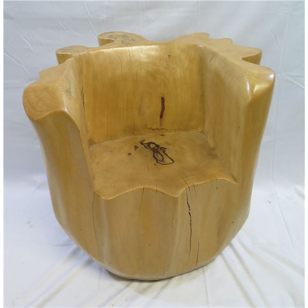 BLAXSAND Tamarind Hollowed Round Root Chair 27 x16 x30 H