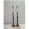 Image 2 : Pair Natural Light Chagal Table Lamps  35"H (bulbs not included)