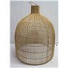 Image 1 : Woven Hanging Lamp Shade 23" dia, 26"H