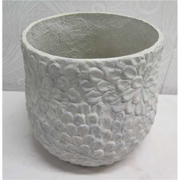 Kaya Planter (S) w/ Floral  Motif 14  dia, 14 H