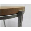 Image 3 : Kelby Road Round Micah Wooden Drink Table w/ Metal Frame (heavy) 12"dia, 24"H